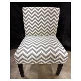 Gray Chevron Accent Chair