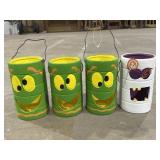 4- 7" Halloween Ceramic Tea Light Lantern