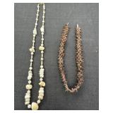 Mother of Pearl Like Necklace & Hawaiian Necklace