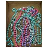 Variety of Beaded Necklaces & Pair of Earrings