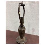 Antique Heavy Metal Urn Table Lamp W/ bronze