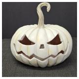 White Light Up Jack-O-Latern Decor