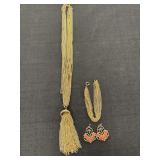 Sarah Coventry Earrings, Tassel Necklace &
