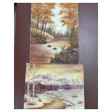 (2) Oil on Canvas Scenery Paintings
