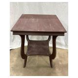 Antique two tier side table