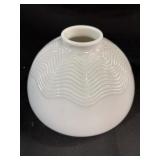 Antique Milk Glass Ribbed Shade