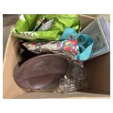 Misc Glassware, reusable bags, resin deep dish