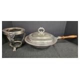 Silverplated Chafing Dish w/ Wood