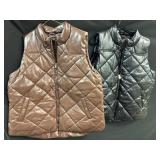 (3) Zenana 3X Faux Leather Puffer Vests