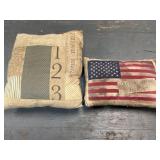 (2) Vtg. Style Throw Pillows - Stars & Stripes
