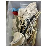 Hanger, gloves, apron