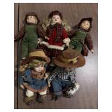5 porcelain dolls - 3 Heritage Mint Christmas
