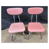 Pr. Plastic & Metal Childs Chairs