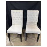 Button Tufting upholstered side chairs