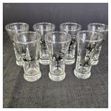 (7) Rooster Weathervane Arrow Double Shot Glasses