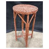 Painted Wicker Plant Stand
