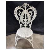 Victorian White Wicker Chair