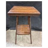 Victorian style Bamboo side table w/shelf