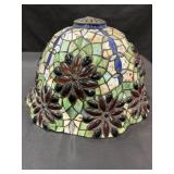 Vtg stained glass lamp shade