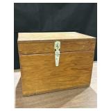 Handmade heavy wood box, 17.75 x 11.5 x 13in H