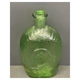 8.5" Green Glass Washington Eagle Flask