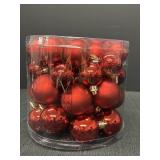 Vickerman red ball Christmas ornaments