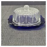 VTG. Imperial Glass Cobalt Blue & Clear Domed