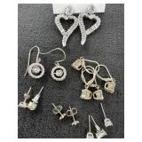 Variety of Dangly & Stud Earrings - some marked