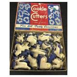 Vtg metal cookie cutter set in original box.
