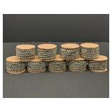 9- Rolls Of Sliver Beaded Garland