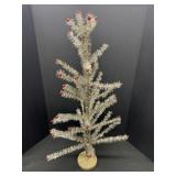 34"ï¿½Sliver Tinsel Christmas Tree