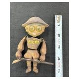 Vtg. Jointed Wooden Soldier Pin