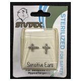 Studex Sensitive Ears Cross Earrings
