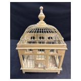 Wooden & Wire Bird Cage Decoration