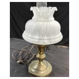 Antique Table Lamp w/ Frosted Glass Shade