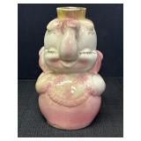 Leeds USA Pottery Elephant Syrup Jug w/Pink Floral