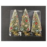 Raz Imports Clip On Frosted Bottle Trees Ornaments