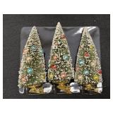 Raz Imports Clip On Frosted Bottle Trees Ornaments