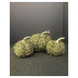 Faux Moss Pumpkins