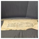 Vt. Print on Canvas w/ Wood Hanger for "Wool