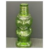 10.25" Green Glass Jolly Mountaineer Decanter