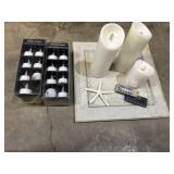 Electronic Flickering Candles, Decor Platter