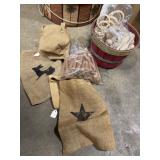 Burlap Gift Bags, crafting items, misc