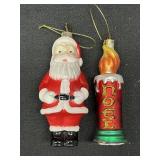 EC 5.5" Santa & Noel Candle Ornaments