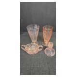 Pink Depression Tumblers, Sugar bowl