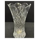 11" Crystal Scalloped Edge Vase
