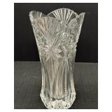 12" Crystal Scalloped Edge Vase