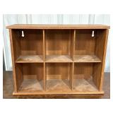 Teak wood hanging cubby shelf by Teak-Tech