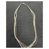 925 Sterling Multi-Strand Bead Necklace