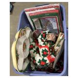 Christmas Boxes, Ribbon, Trays, Crochet Afghan